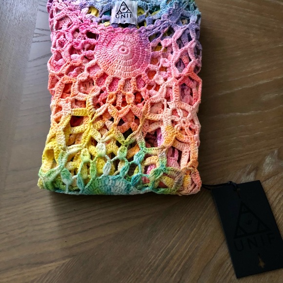 UNIF CROCHET TIE DYE COVER UP NWT $105 - Picture 8 of 9